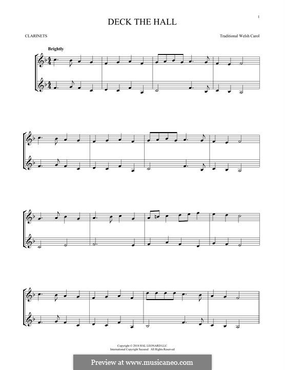Two instruments version: For two clarinets by folklore