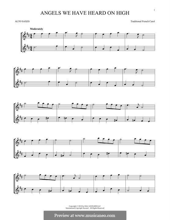Two instruments version: For two alto saxophones by folklore