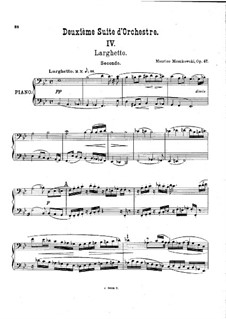 Suite for Orchestra No.2, Op.47: Movements IV-VI, for piano four hands by Moritz Moszkowski