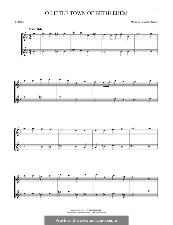 Two instruments version: For two flutes by Lewis Henry Redner
