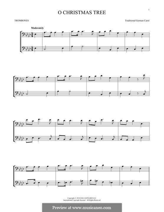 Vocal-instrumental version (printable scores): For two trombones by folklore