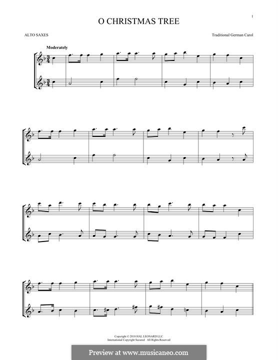 Vocal-instrumental version (printable scores): For two alto saxophones by folklore