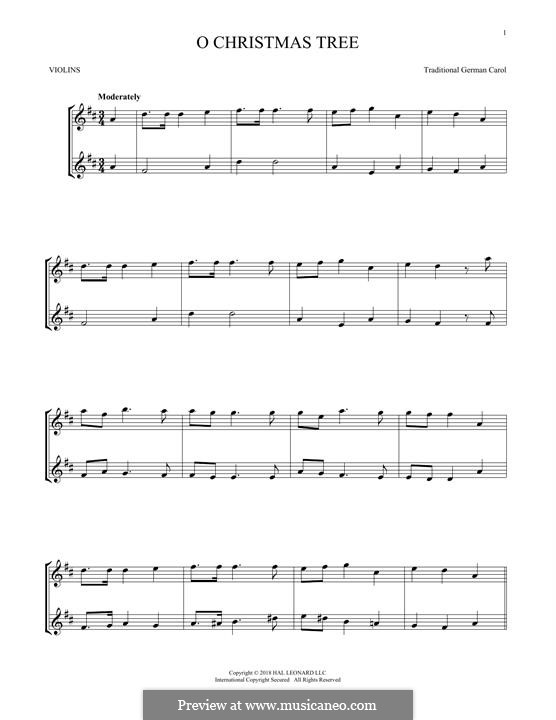 Vocal-instrumental version (printable scores): For two violins by folklore
