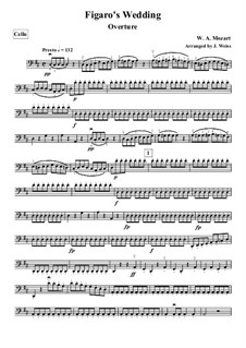 Overture: Version for string quartet – cello part by Wolfgang Amadeus Mozart