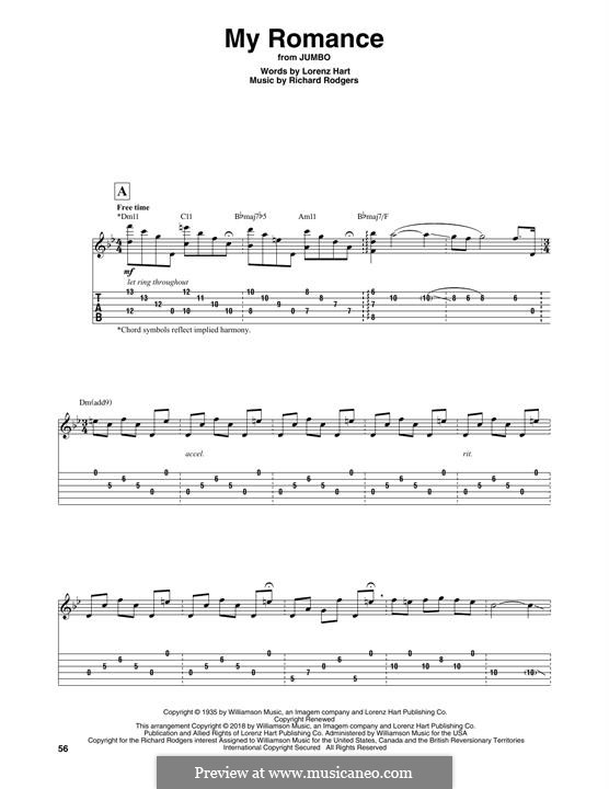 My Romance: For guitar with tab by Richard Rodgers