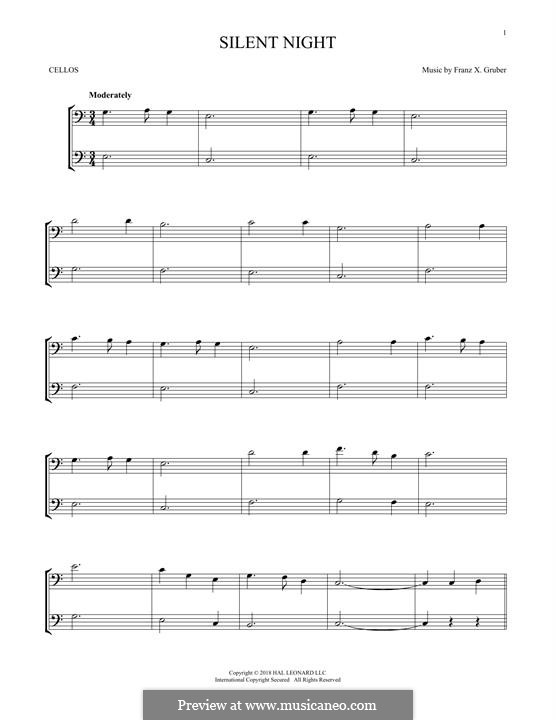 Duo instruments version: For two violins by Franz Xaver Gruber