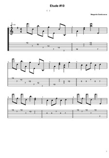 11 Etudes for Classical Guitar: Etude No.10 by Margarita Gershunova