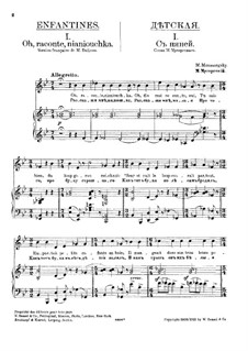 The Nursery: Complete set by Modest Mussorgsky