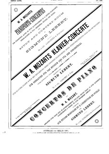 Concerto for Piano and Orchestra No.6 in B Flat Major, K.238: Solo part by Wolfgang Amadeus Mozart