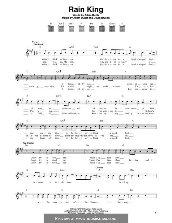 Rain King (Counting Crows) by A.F. Duritz, C. Gillingham, D. Bryson, M