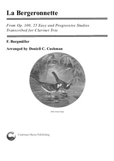 No.11 La Bergeronnette (The Sheperdess): For clarinet trio by Johann Friedrich Burgmüller