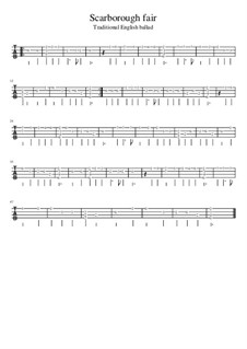 Scarborough Fair: For ukulele by folklore