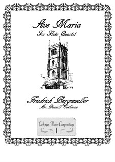 No.19 Ave Maria: For flute quartet by Johann Friedrich Burgmüller