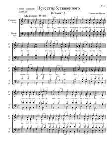 Из Псалтири, Nos.1-35, Op.3: No.35 Нечестие беззаконного by Stanislav Magen