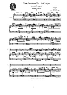 Concerto No.5 in C Major: For oboe and cembalo (or piano) by Tomaso Albinoni
