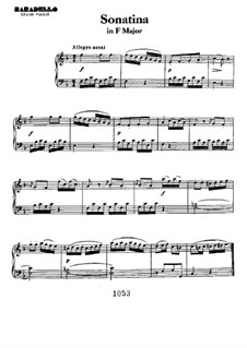 Sonatina in F Major: For piano by Ludwig van Beethoven