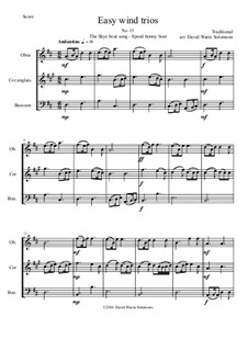 15 easy trios for double-reed trio (oboe, cor anglais, bassoon): No.15 The Skye boat song (Speed bonny boat) by folklore
