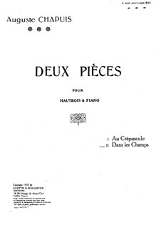 Dans le champs for Oboe and Piano: Solo part by Auguste Chapuis