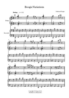 Boogie Variations: Für Klavier, vierhändig by Eckhard Deppe