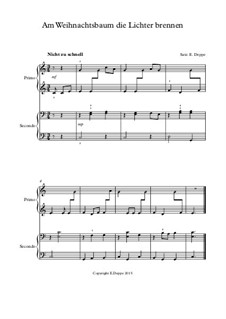 12 Weihnachtslieder für Klavier zu 4 Händen: Nr.4 Am Weihnachtsbaum die Lichter brennen by folklore, Friedrich Silcher, Franz Xaver Gruber, Ernst Richter, Johann Abraham Schulz, James Lord Pierpont, Unknown (works before 1850)