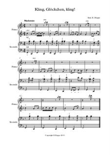 12 Weihnachtslieder für Klavier zu 4 Händen: Nr.11 Kling, Glöckchen, Kling! by folklore, Friedrich Silcher, Franz Xaver Gruber, Ernst Richter, Johann Abraham Schulz, James Lord Pierpont, Unknown (works before 1850)