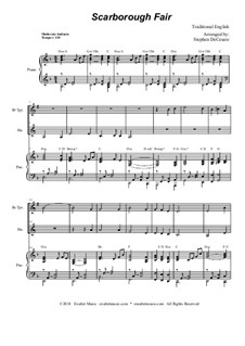 Scarborough Fair: For Bb-trumpet, french horn and piano by folklore