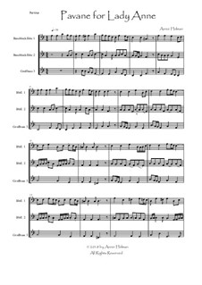 Pavane for Lady Anne: For two bass recorders and great bass recorder by Annie Helman