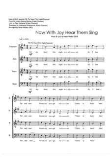 Now With Joy Hear Them Sing: Now With Joy Hear Them Sing by Johann Georg Ebeling, Helen Walker