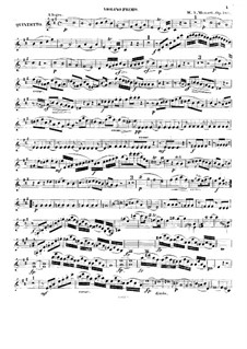 Quintet for Clarinet and Strings in A Major, K.581: Violin I part by Wolfgang Amadeus Mozart