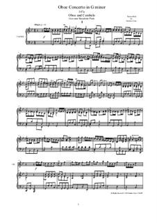 Concerto in G minor for Oboe and String Quartet: Version for oboe and cembalo (or piano), I47b by Giovanni Benedetto Platti