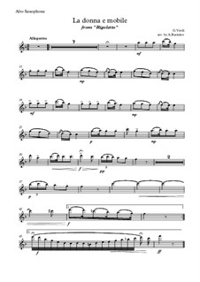 Three famous songs from Verdi's operas arranged for alto saxophone: Three famous songs from Verdi's operas arranged for alto saxophone by Giuseppe Verdi