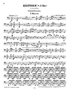 String Quartet No.8 in C Major, Op.192 No.3: Cello part by Joseph Joachim Raff
