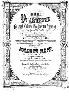 String Quartet No.8 in C Major, Op.192 No.3: Parts by Joseph Joachim Raff