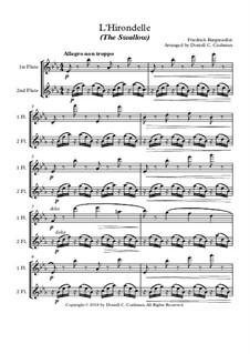 No.24 L'Hirondelle: For flute duo by Johann Friedrich Burgmüller