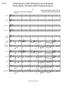 Sinfonia Concertante in D major, W 43: Sinfonia Concertante in D major by Carl Friedrich Abel