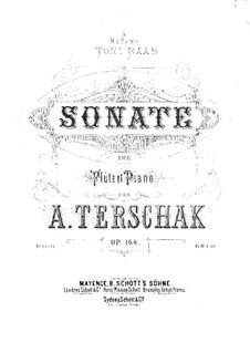 Sonata No.1 in D Major for Flute and Piano, Op.168: Solo part by Adolf Terschak