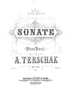 Sonata No.1 in D Major for Flute and Piano, Op.168: Score by Adolf Terschak