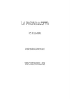 La farfalletta: G Major by Vincenzo Bellini
