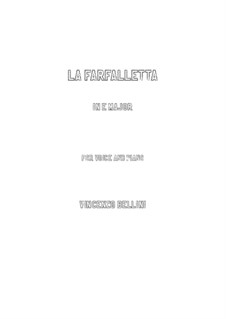 La farfalletta: E Major by Vincenzo Bellini