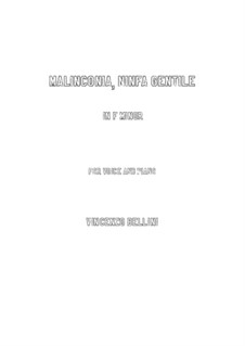 Malinconia, Ninfa gentile: F minor by Vincenzo Bellini