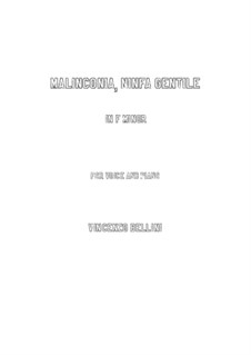 Malinconia, Ninfa gentile: F minor by Vincenzo Bellini