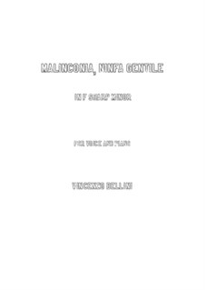 Malinconia, Ninfa gentile: F sharp minor by Vincenzo Bellini