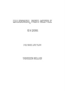 Malinconia, Ninfa gentile: G minor by Vincenzo Bellini