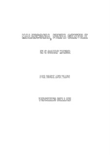 Malinconia, Ninfa gentile: C sharp minor by Vincenzo Bellini