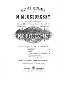 Scherzo in B Flat Major: Version for piano four hands by Modest Mussorgsky