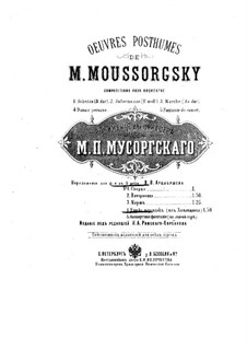 Persian Dance: For piano four hands – parts by Modest Mussorgsky