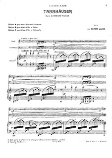 Fragments: For piano trio by Richard Wagner