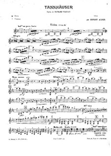 Fragments: For piano trio – violin part by Richard Wagner