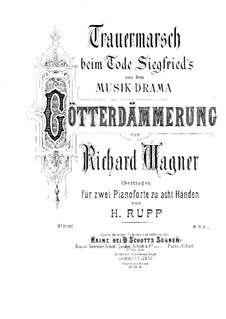 Twilight of the Gods, WWV 86d: Funeral March, for two pianos eight hands – piano II part by Richard Wagner