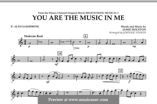 You are the Music in Me (High School Musical 2): Eb Alto Saxophone part by Jamie Houston